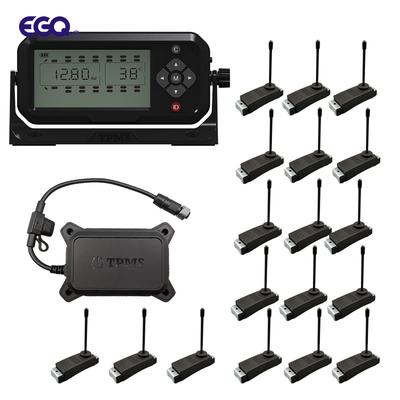 نظام TPMS ذو 18 عجلة للسيارة 433.92MHz 12mA نظام مراقبة ضغط الإطارات 203psi