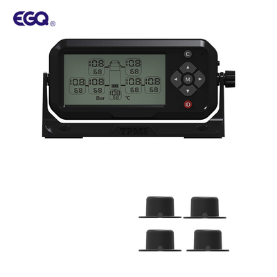 ISO9001 Car TPMS System LCD عرض الجزء 4 عجلة مستشعر من نوع اللصق