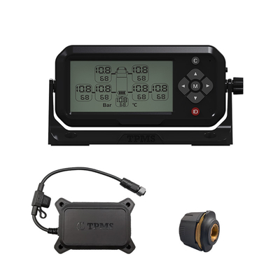 تبديل مفاتيح TPMS Solutions RS232 إشارة شاشة عرض LCD شاحنة TPMS لعجلات 2-22