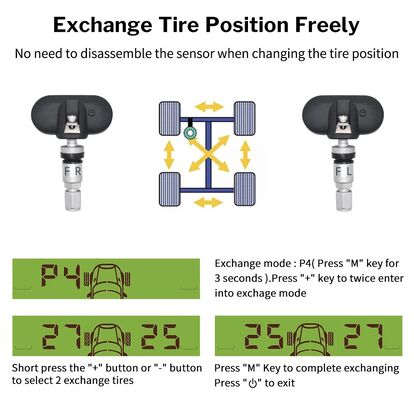 MY66T سيارة TPMS رطوبة مراقبة ضغط الإطارات 433MHz جهاز استشعار داخلي