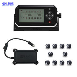 10 صور شاحنة TPMS شاشة LCD نظام مراقبة مقطورة مقطورة
