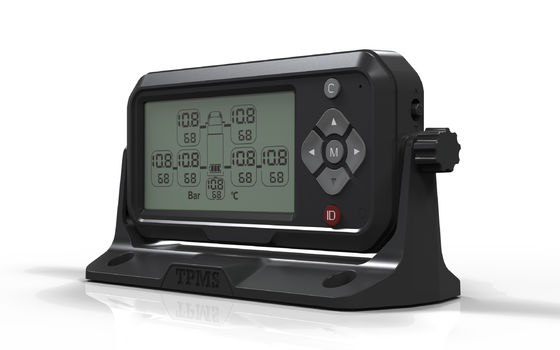 ISO9001 Car TPMS System LCD عرض الجزء 4 عجلة مستشعر من نوع اللصق