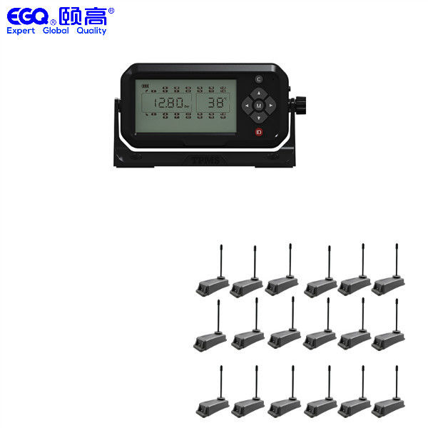 RS232 Truck TPMS System 22 Wheel 345mAh 433.92HMz مستشعر نوع الصمام